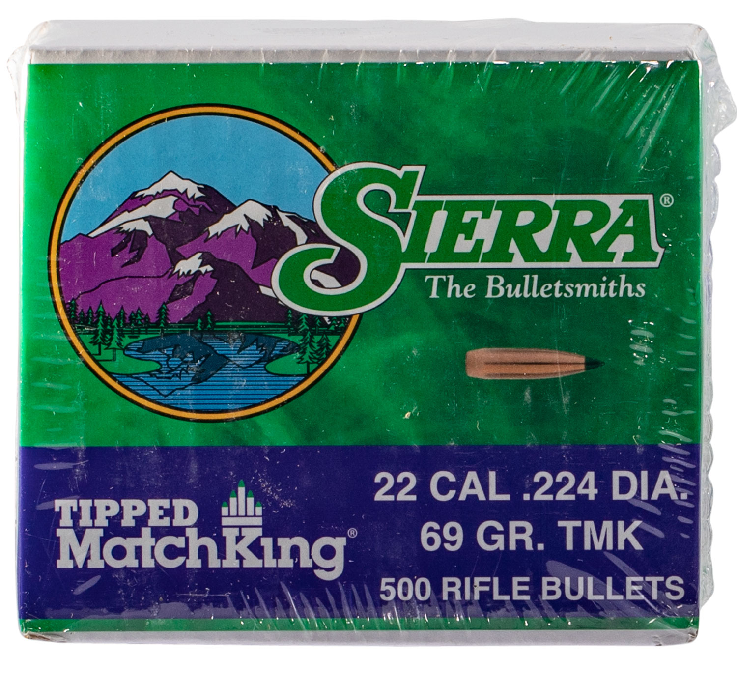 Sierra 7169C Tipped MatchKing .22 Cal .224 69 Grain Bullet 500 Count
