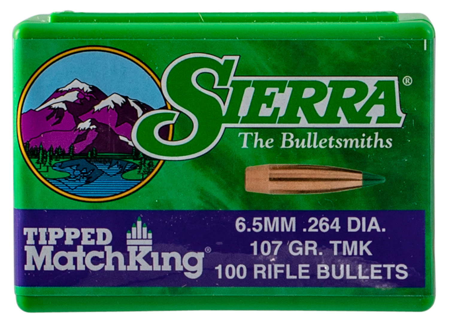 Sierra Tipped MatchKing 6.5mm 107gr HPBT Rifle Bullets - 100ct 7407 - Sierra Bullets - .264