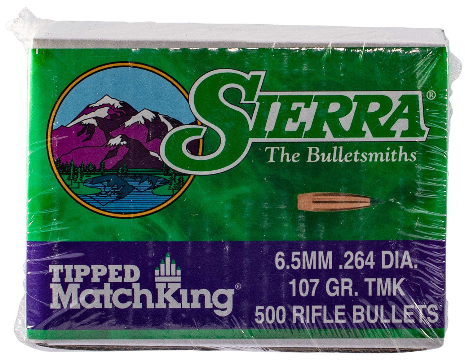 Sierra Tipped MatchKing 6.5mm 107gr HPBT Bullets - Enhanced Accuracy, 500ct