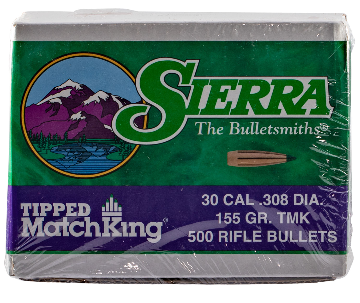 Sierra Tipped MatchKing Rifle Bullets .30 cal - 7.62mm .308" 155 gr. TMK...