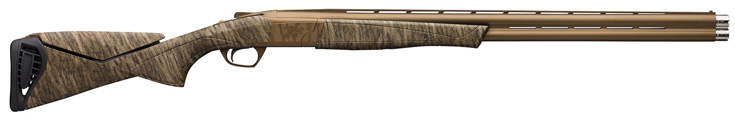 Browning Cynergy Wicked Wing 12 Gauge Shotgun with 28" Barrel and 3.5" Chamber - Burnt Bronze Cerakote Metal Finish - Mossy Oak Bottomland Adjustable Comb Stock - Right Hand (Full Size)