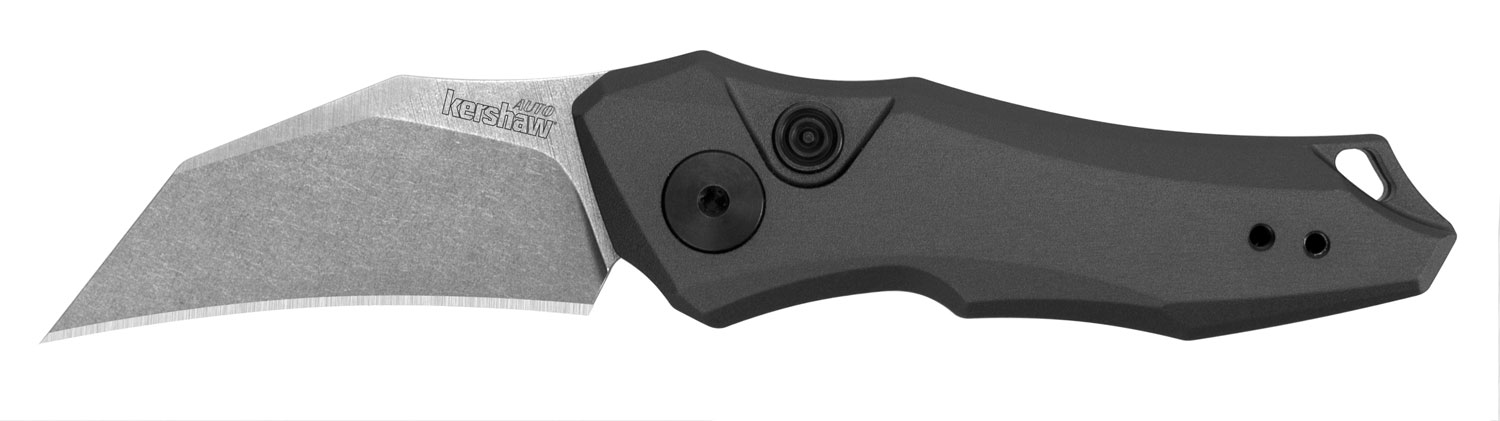 Kershaw 7350 Launch 10 1.9" Hawkbill Stonewashed Blade Gray Handle