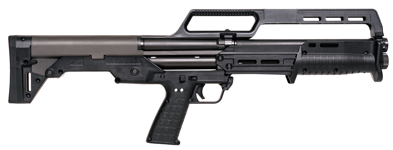Kel-Tec KS7BLK KS7  12 Gauge Pump 3 6+1 18.50 Black Steel Barrel, Black Receiver, Black Bullpup Synthetic Stock, Black Polymer Grip