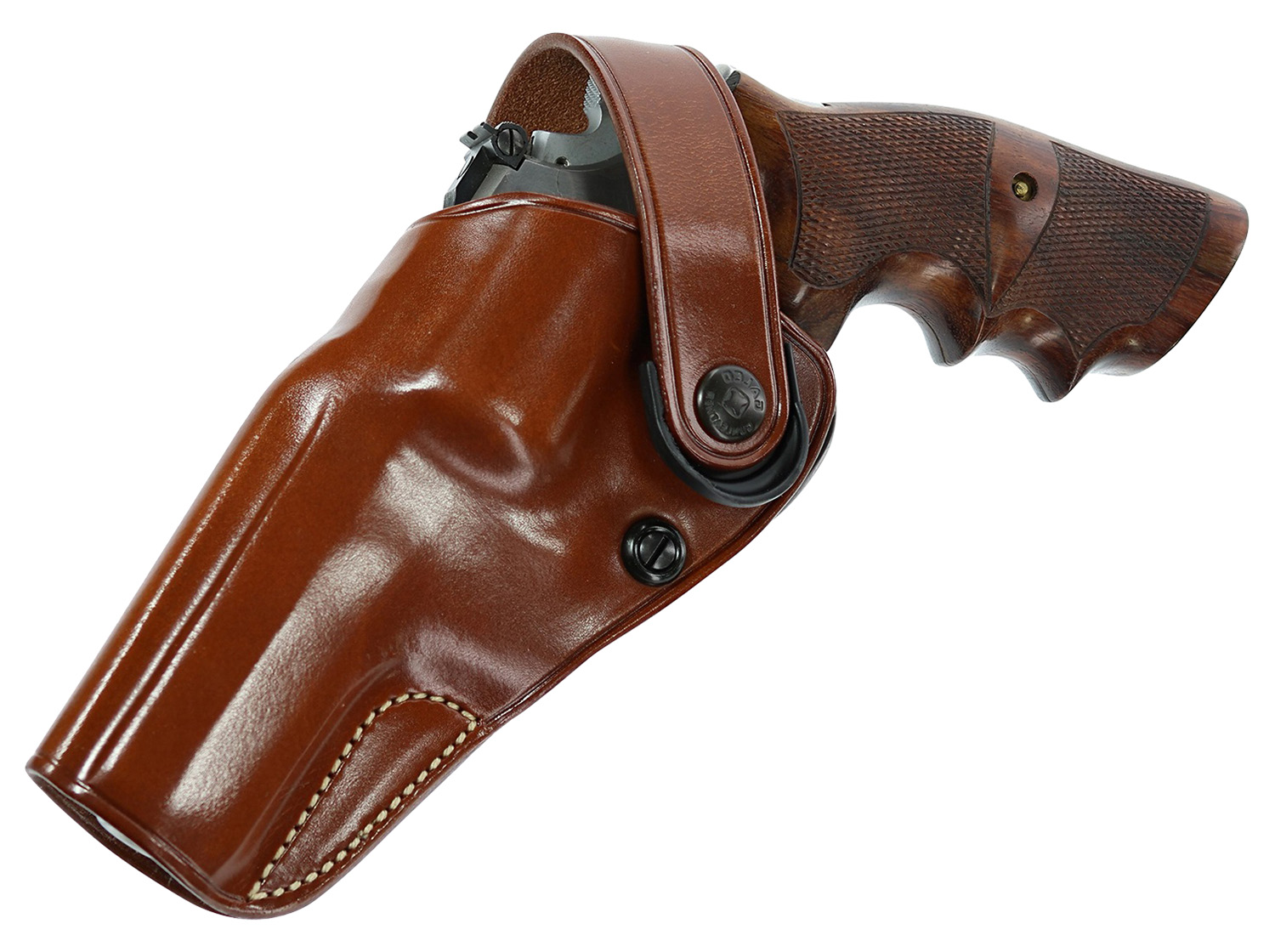 Galco DAO105 Tan Leather Belt Holster Left Hand 1.75" Revolver Fit