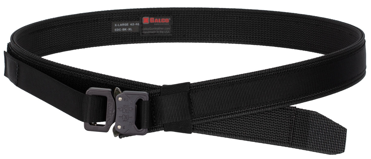 Galco EDCBKXL Everyday Carry Belt Black Nylon 42"-46" 1.5" Cobra Buckle