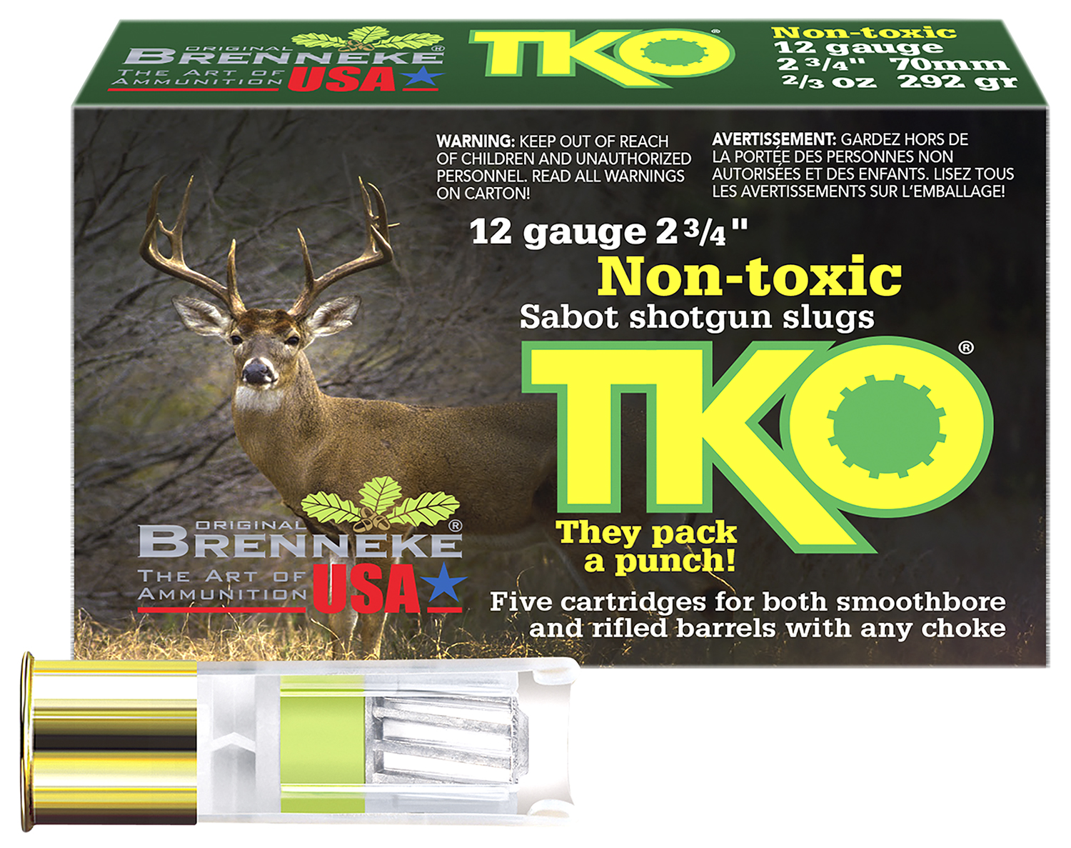 Brenneke SL122TKO TKO  12Gauge 2.75