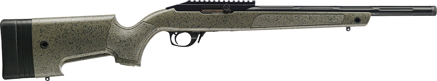 Bergara Rifles BXR001 BXR  22 LR 10+1 16.50 Matte Blued Fluted Chromoly Steel Barrel, Matte Blued Aluminum Receiver, Black Speckled Green Synthetic Stock, Right Hand