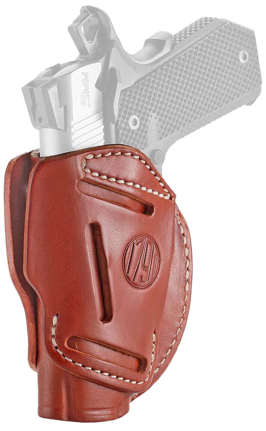 1791 Gunleather 3WH1CBRA 3-Way  IWB/OWB Size 01 Classic Brown Leather Belt Loop Fits 1911 3-4 Ambidextrous Hand