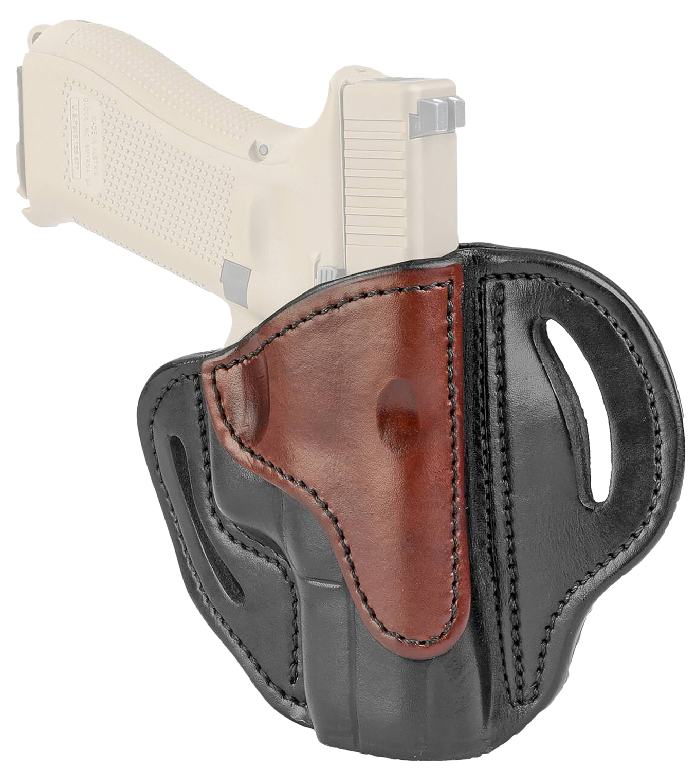 1791 Gunleather BH2.1-BLB-R Belt Holster Brown/Black RH OWB Quick Draw - 1791 Gunleather - BLACK/BROWN