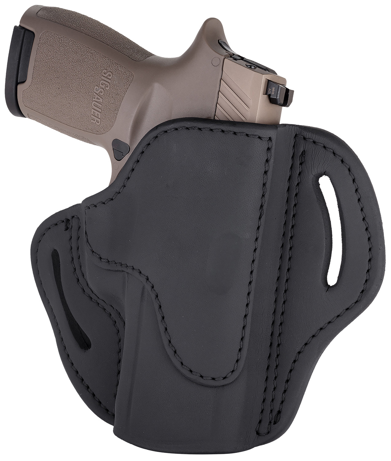 1791 Gunleather BH24SSBLR BH2.4S OWB Open Top 2.4 Stealth Black Leather... - 1791 Gunleather - STEALTH BLACK