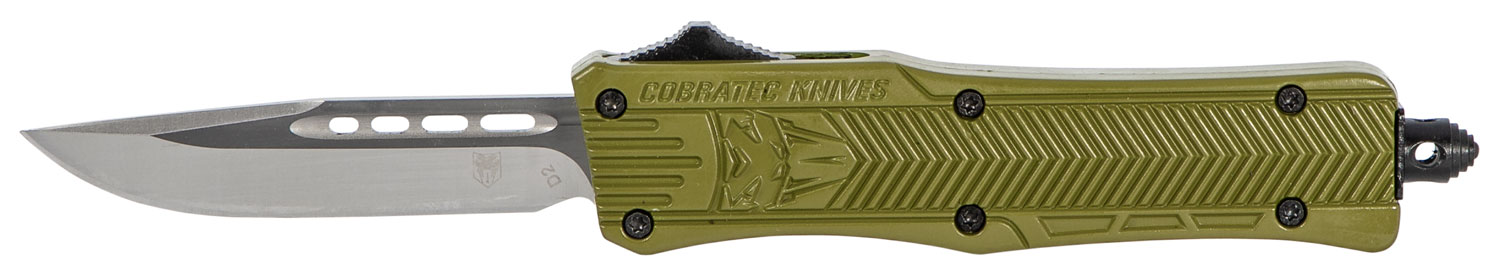 CobraTec CTK-1 SODCTK1SDNS 2.75" D2 OTF Knife OD Green Aluminum Handle