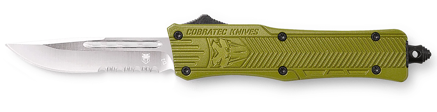 CobraTec Knives SODCTK1SDS CTK-1 Small 2.75" OTF Drop Point Part Serrate...