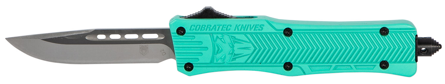 CobraTec STFCTK1SDNS CTK-1 Small 2.75" D2 OTF Knife Tiffany Blue Handle - CobraTec Knives - DROP POINT for sale at TheGunDock