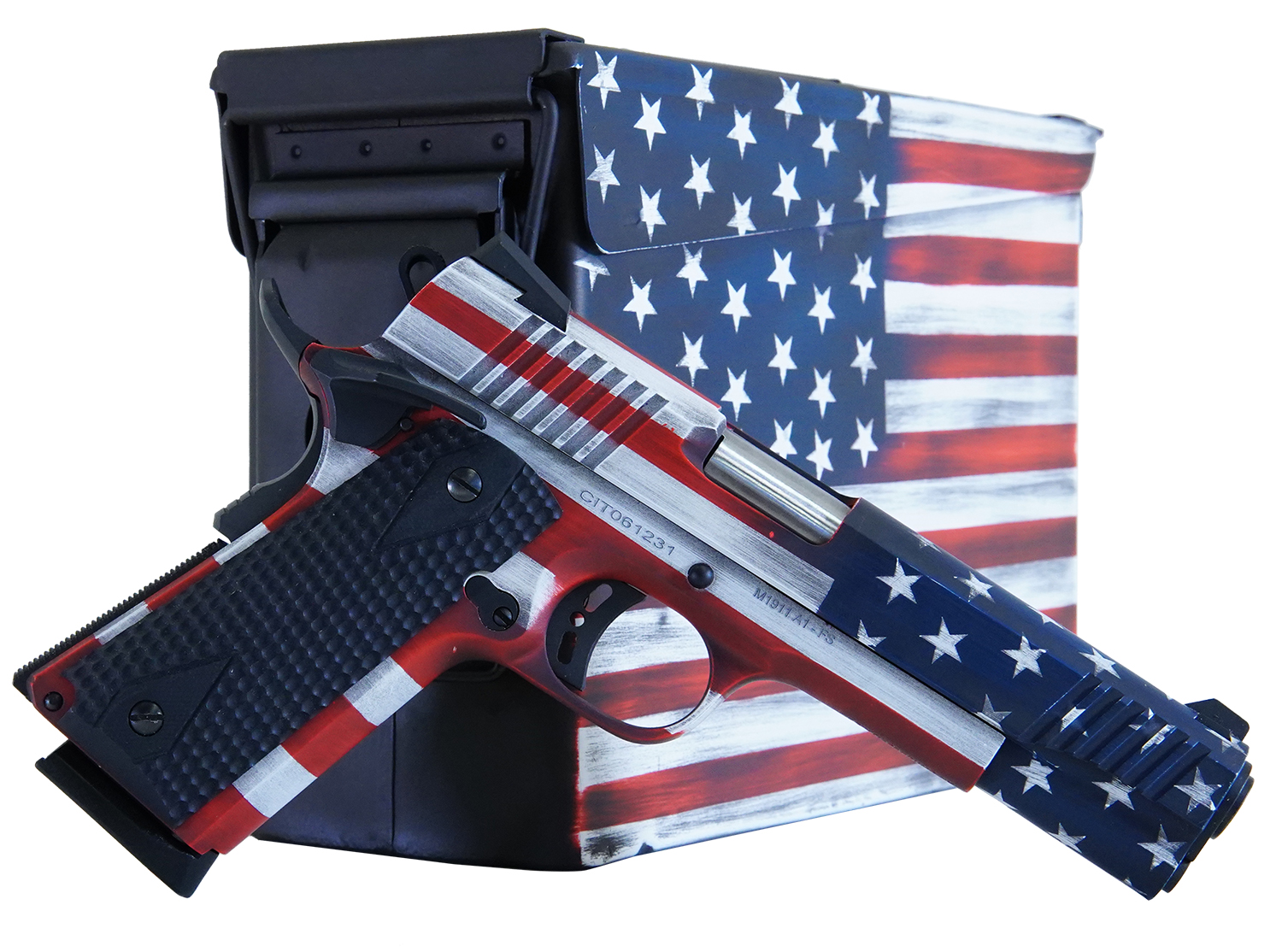 Citadel 1911 Government .45 ACP 5 in Barrel USA Flag Cerakote 8+1 Capacity - CIT - Best Price $903.28
