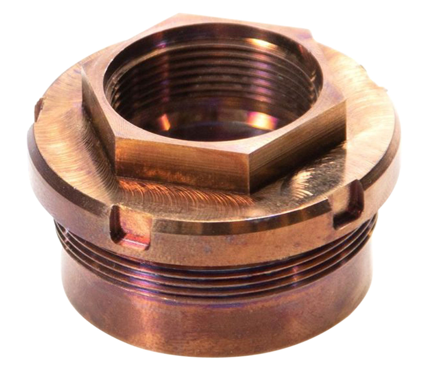 Q LLC PLANBOMEGA Plan-B Omega 1.375x24 Suppressor Tube tpi, 17-4 Copper Stainless Steel, Fits Cherry Bomb Brake