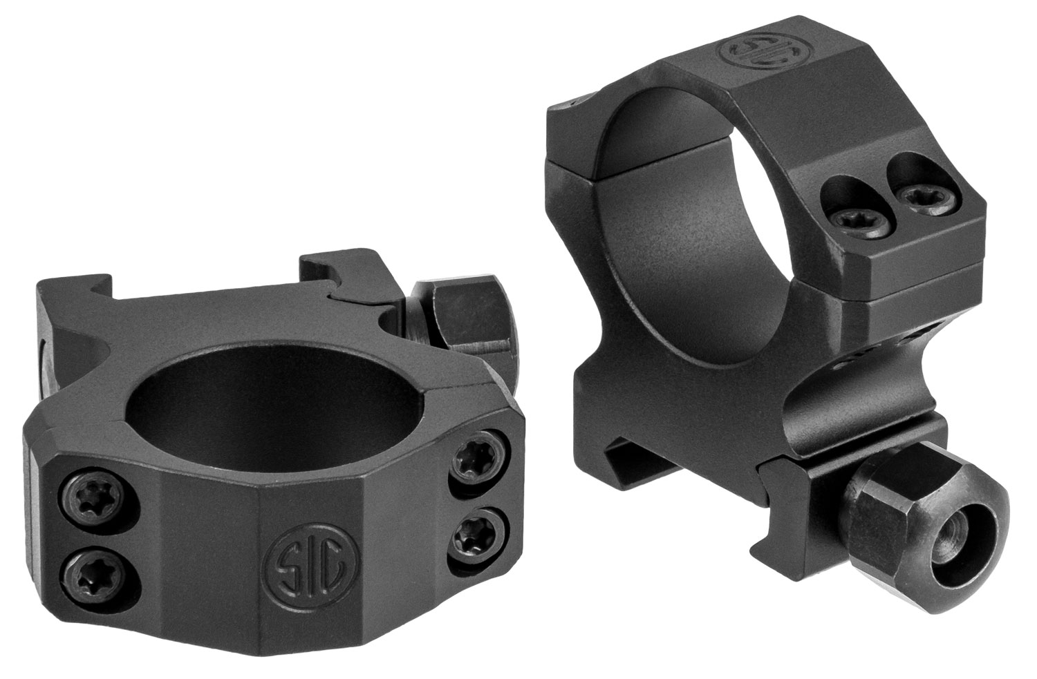 SIG SAUER Alpha1 1in Medium Aluminum Black Hunting Scope Rings (SOA10020)