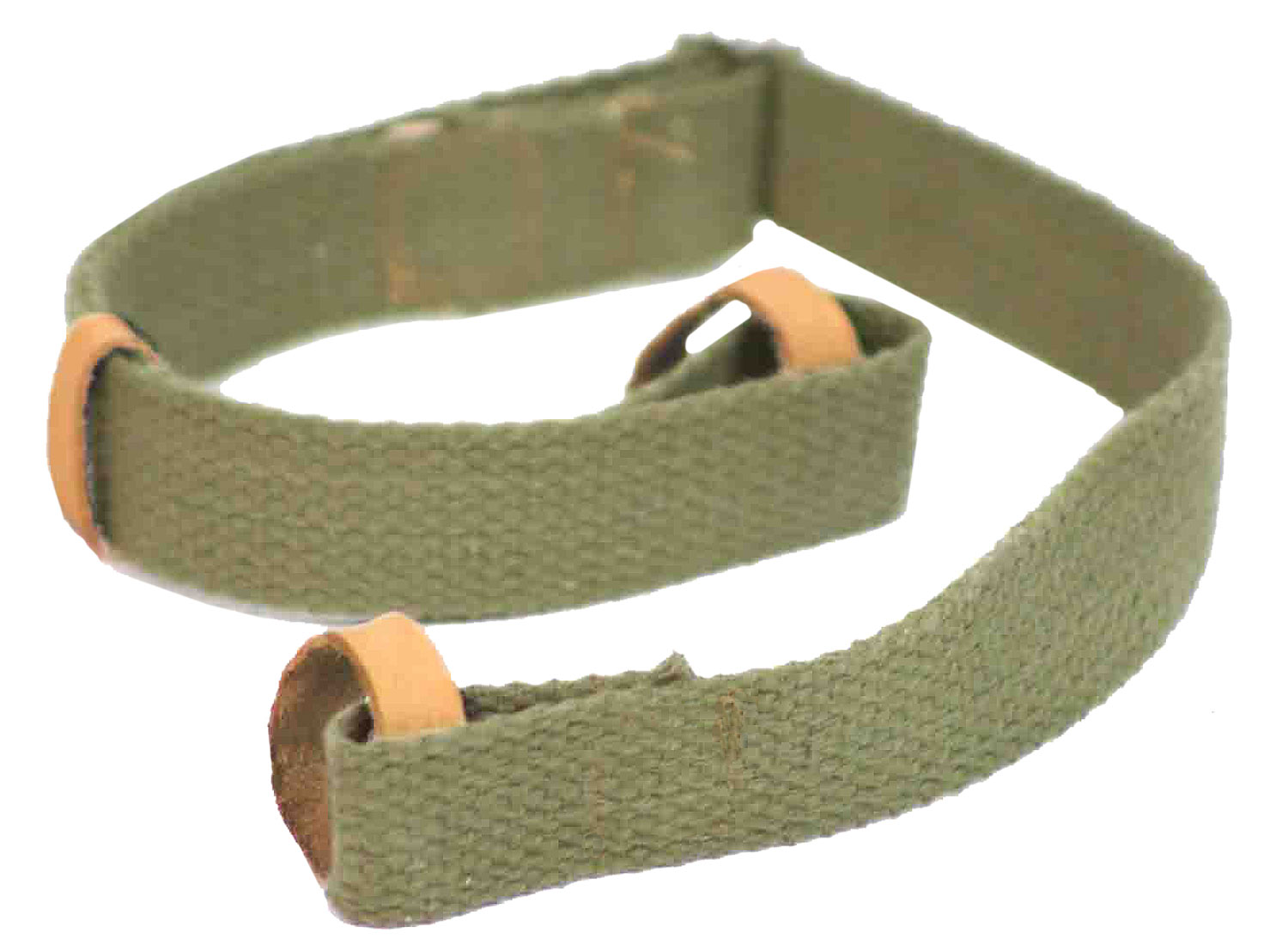 Crickett KSA803 Green Canvas Dog Collar Sling with Leather Trim Adjustable