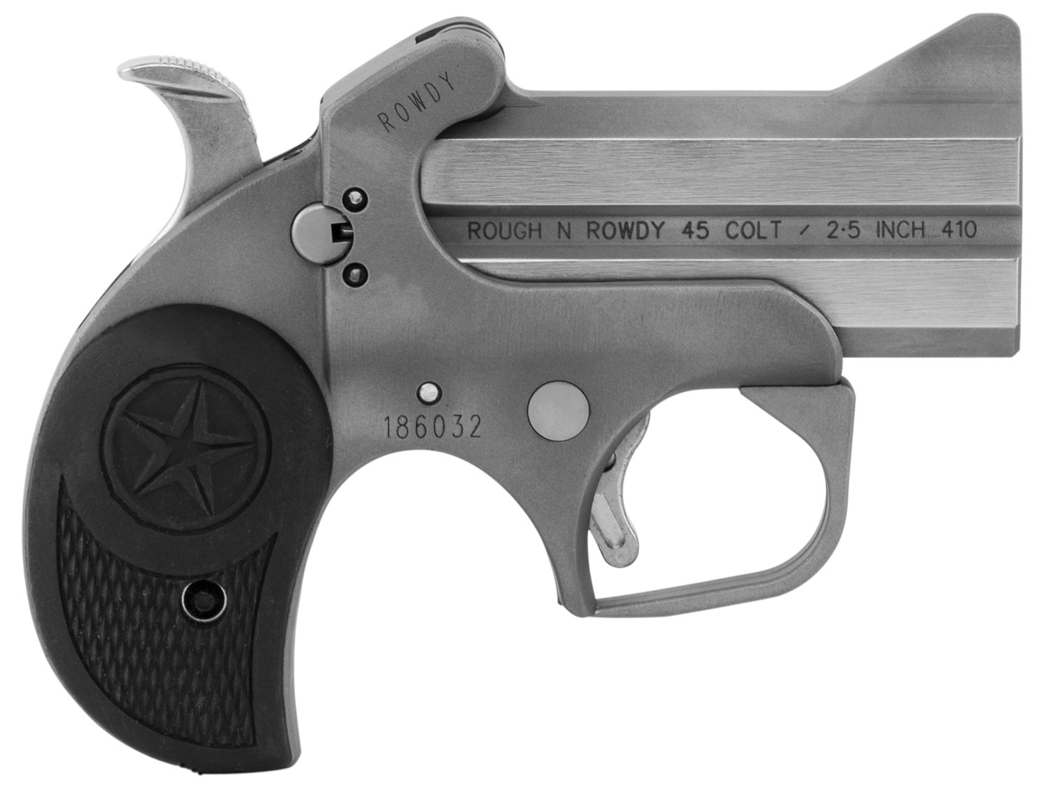 Bond Arms BARW Rowdy 410/45 Colt (LC) Derringer 3" 2 Black Rubber Grip...-img-0