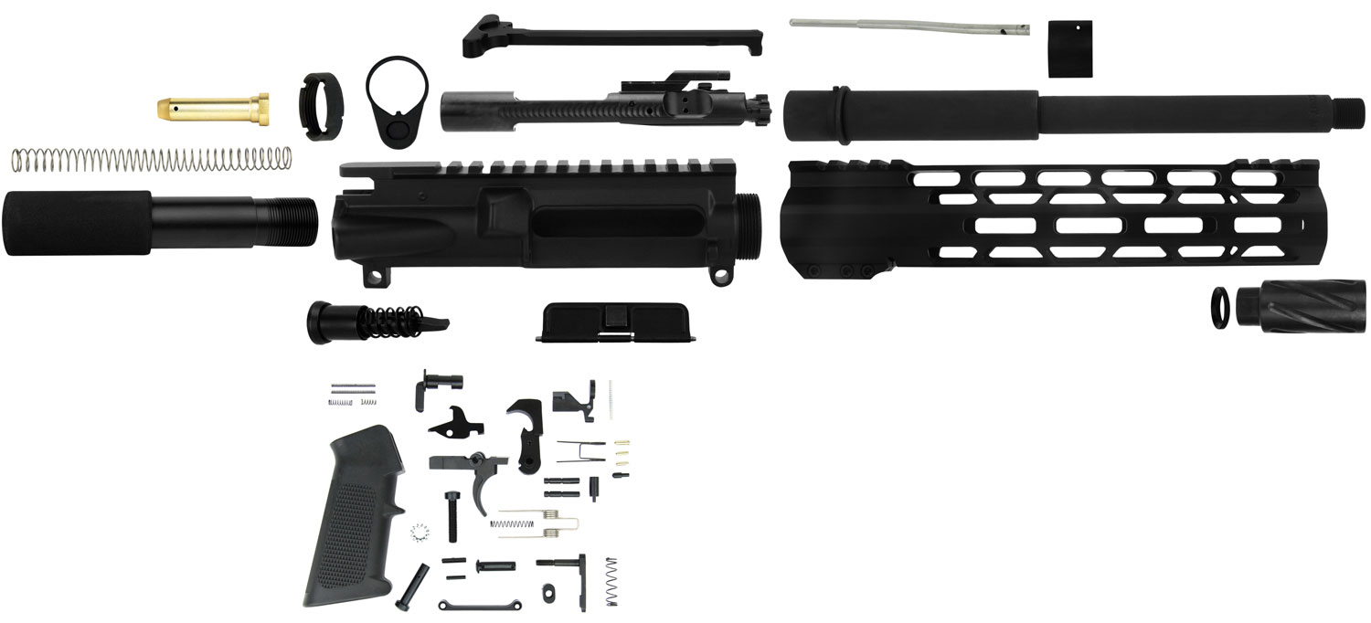 TacFire SSPK300LPK10 AR Pistol Kit .300 Blackout 10.5" Barrel Black