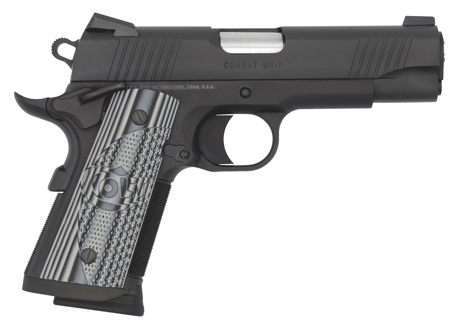 Colt Mfg O9840CCU 1911 Commander Combat Unit 45 ACP 4.25" 7+1 Black PVD Black PVD Stainless Steel Slide Checkered & Scalloped Gray G10 Grip