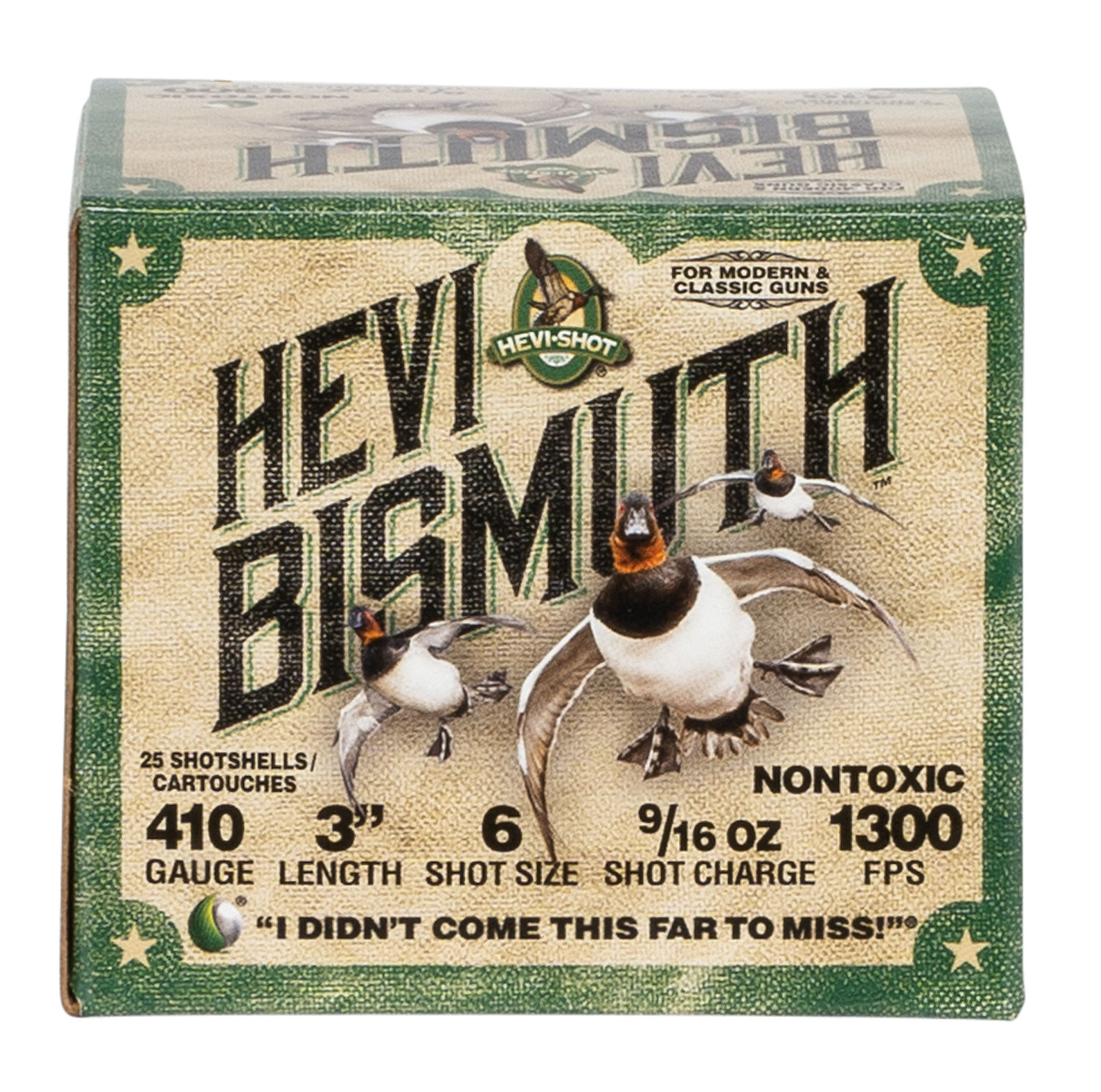 HEVI-Shot HS19006 410 Gauge 3" 9/16oz Bismuth #6 Shot 25 Rounds - HEVI Shot - 410 Gauge
