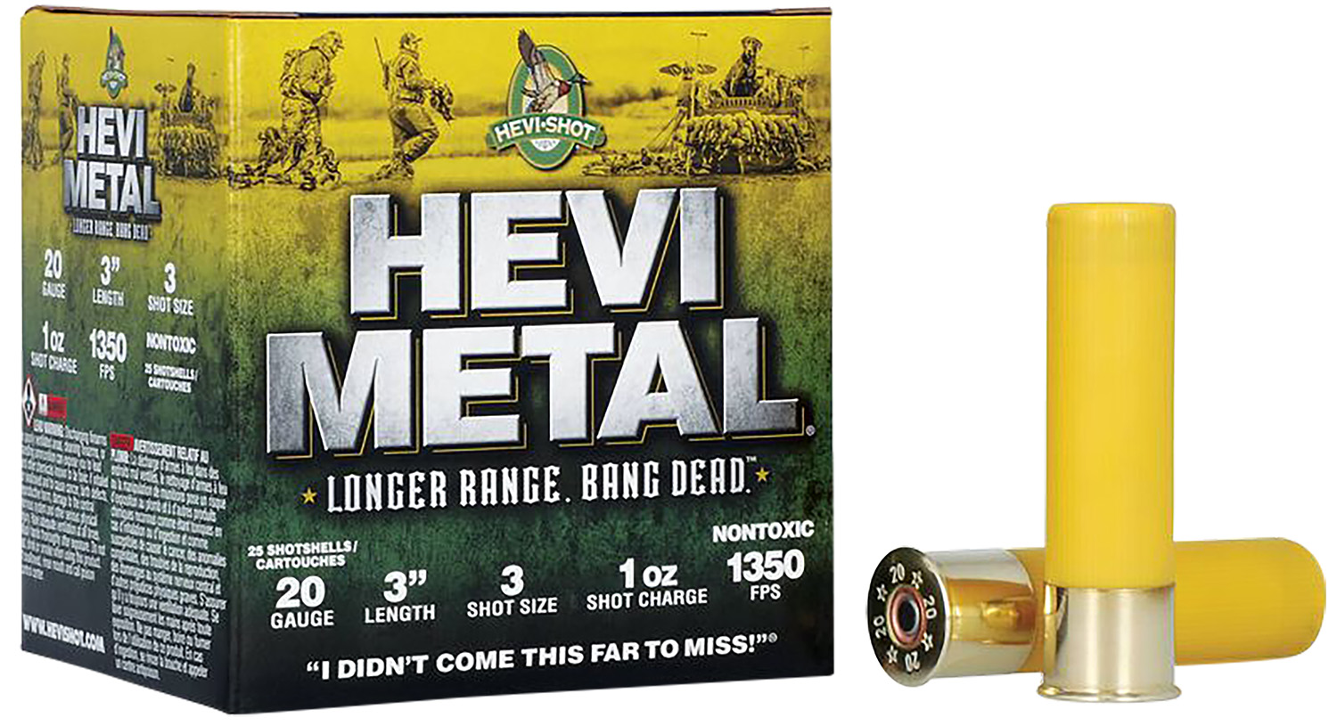HEVI-Shot HS39003 HEVI-Metal 20Ga 3" 1oz 3Shot 25/Box 10/Case