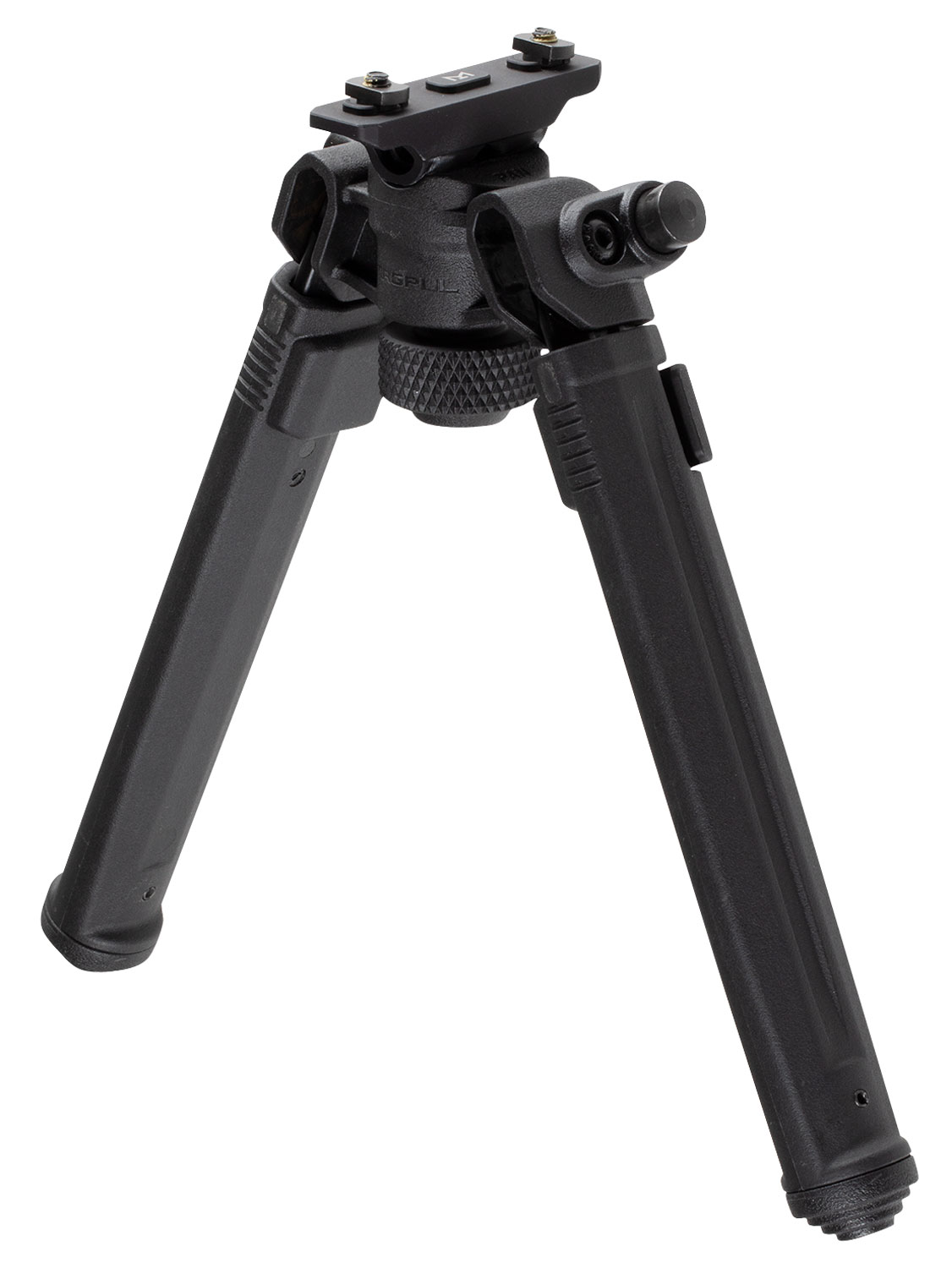 Magpul MAG933-BLK Bipod  made of Aluminum with Black Finish, M-LOK Attachment, Rubber Feet, 6.30-10.30 Vertical Adjustment for AR-Platform