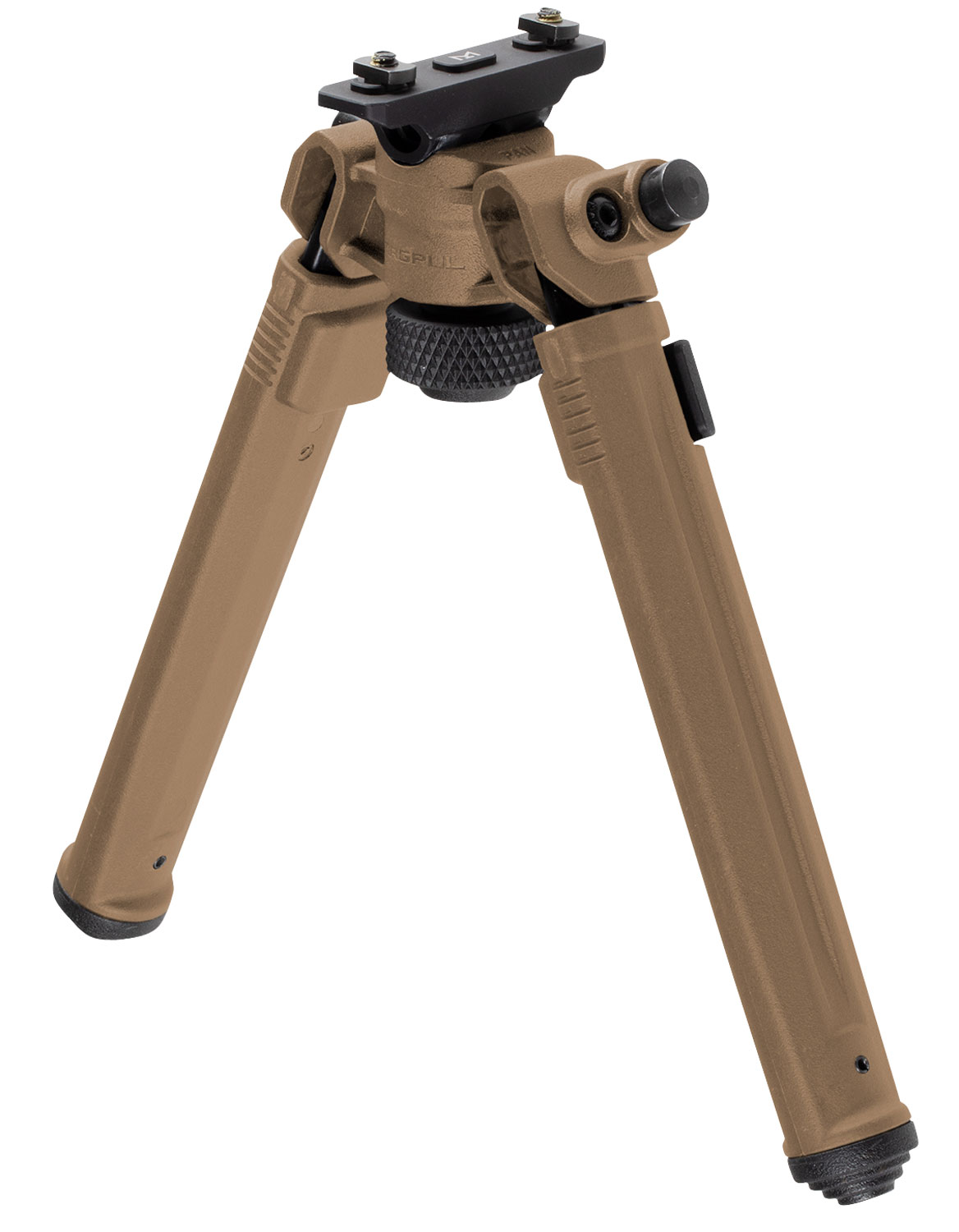 Magpul MAG933-FDE Bipod  M-LOK Attachment, Flat Dark Earth Mil-Spec Anodized Aluminum,  6.80-10.30 Vertical Adjustment, Rubber Feet for AR-Platform