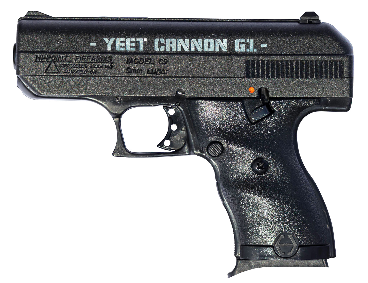 Hi-Point 916G1YC Yeet Cannon G1 9mm Luger 8+1 3.50" Black Steel Barrel,...-img-0