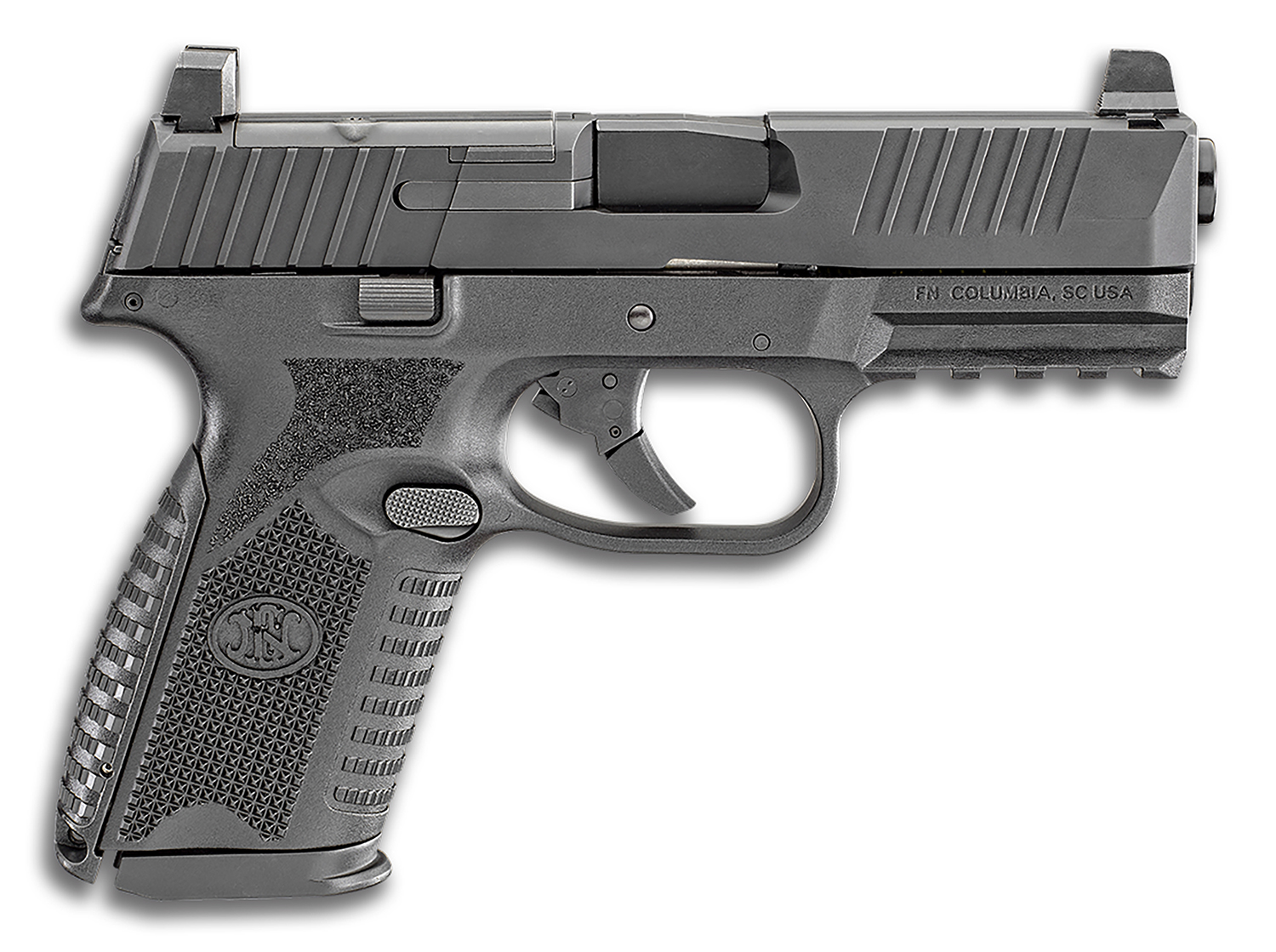 FN 66100588 509M MRD Mid-Size 9mm Luger 10+1 4" Black Recessed Crown Barrel, Matte Black Optic Ready/Serrated Stainless Steel Slide, Matte Black Polymer Frame w/Picatinny Rail, Ambidextrous