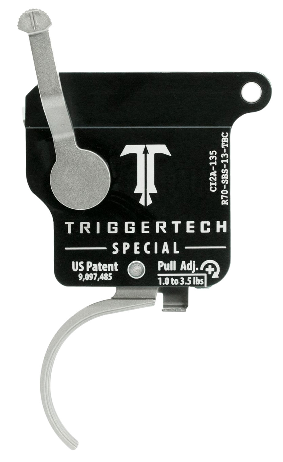 TriggerTech R70SBS13TBC Special  Single-Stage Traditional Curved Trigger with 1-3.50 lbs Draw Weight for Remington 700 Right