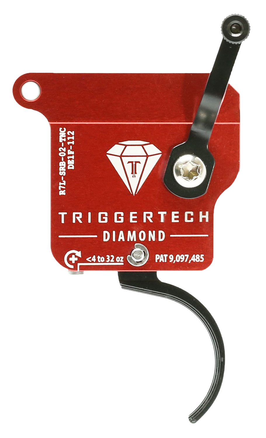 TriggerTech R7LSRB02TNC Diamond Curved Trigger Remington 700 Left Hand