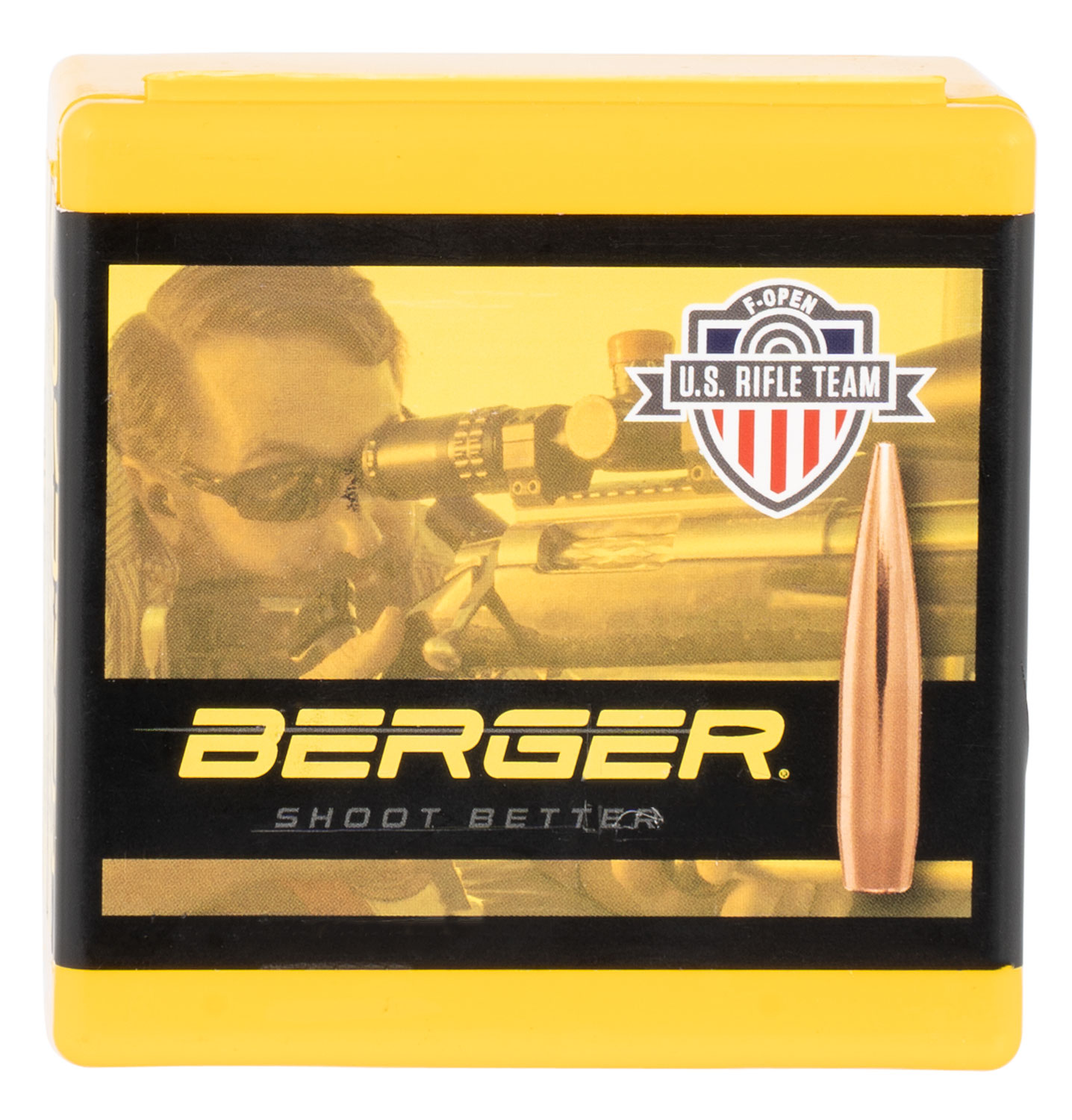 Berger Bullets Target 7mm .284 Diameter 184 Grain F-Open Hybrid 100 Box - Berger Bullets - 7mm