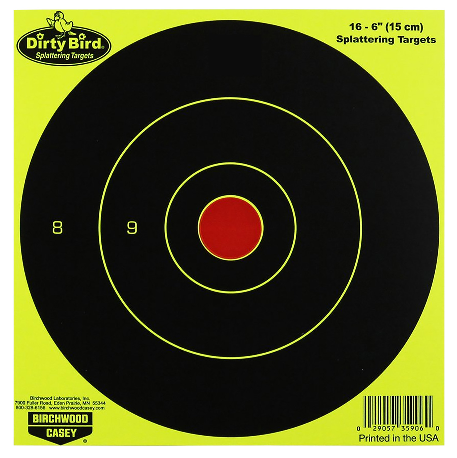 Birchwood Casey 35906 Dirty Bird 6" Bullseye Paper Hanging Pistol/Rifle...-img-0
