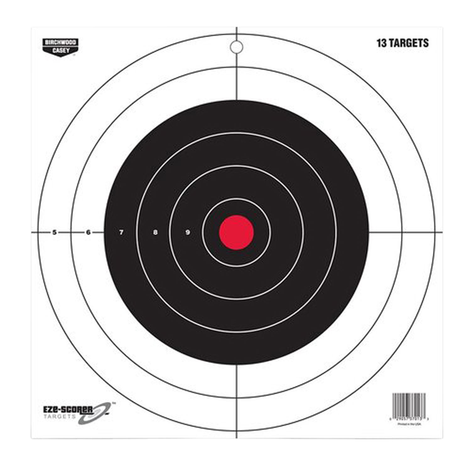 Birchwood Casey 37013 EZE-Scorer 12" Bullseye Paper Hanging Pistol/Rifle...-img-0