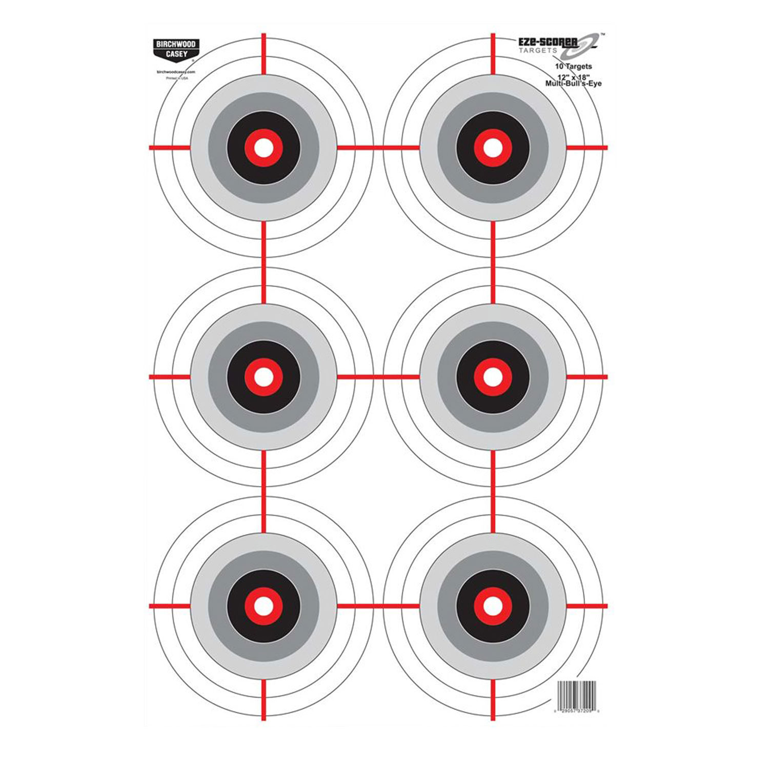Birchwood Casey 37209 Eze-Scorer Bullseye Paper Universal 12" X 18" - Birchwood Casey
