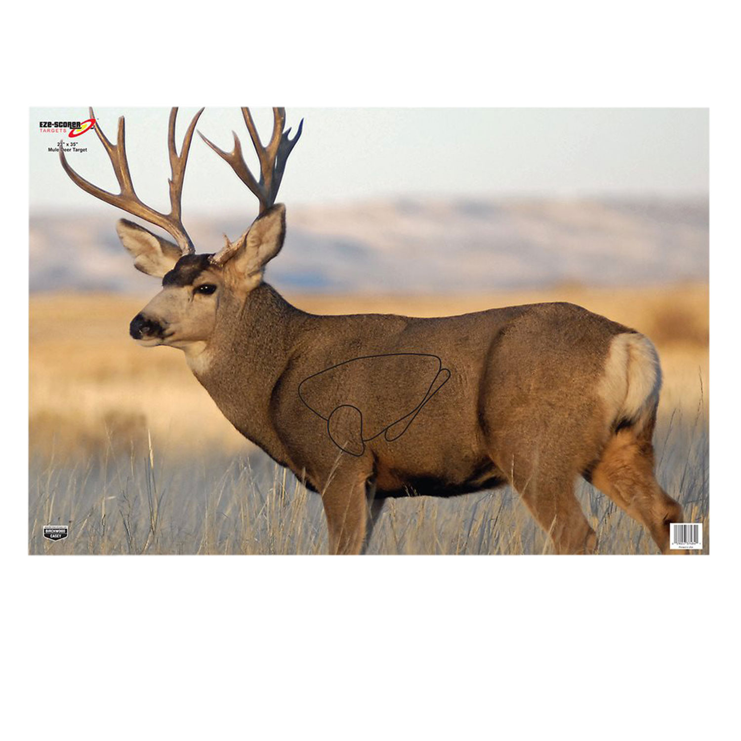 Birchwood Casey 37482 EZE-Scorer  Mule Deer Paper Hanging 23 x 35 Multi-Color 2 Per Pkg