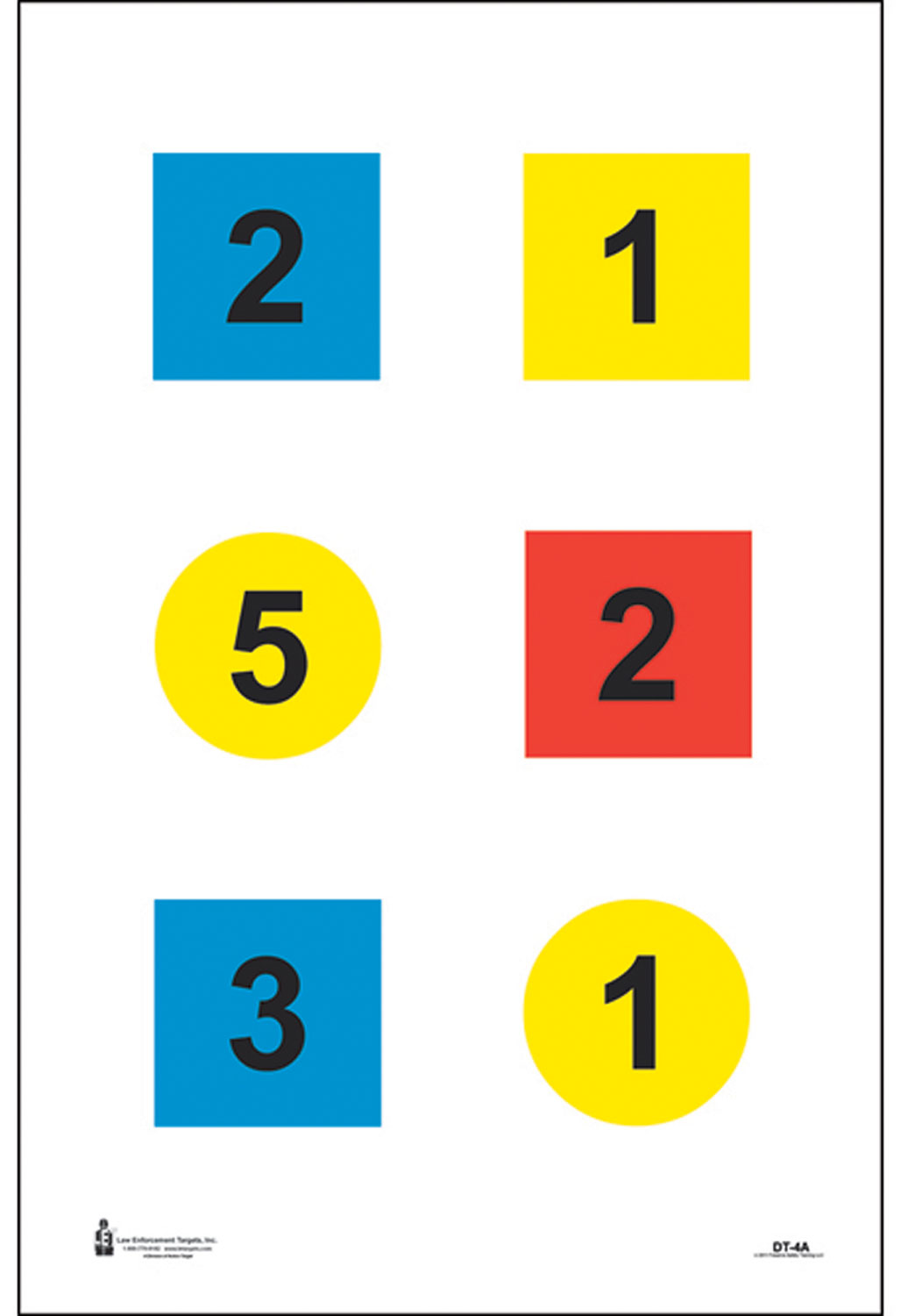 Action Target DT4C100 Training Discretionary Command Circle/Square Paper - Action Target