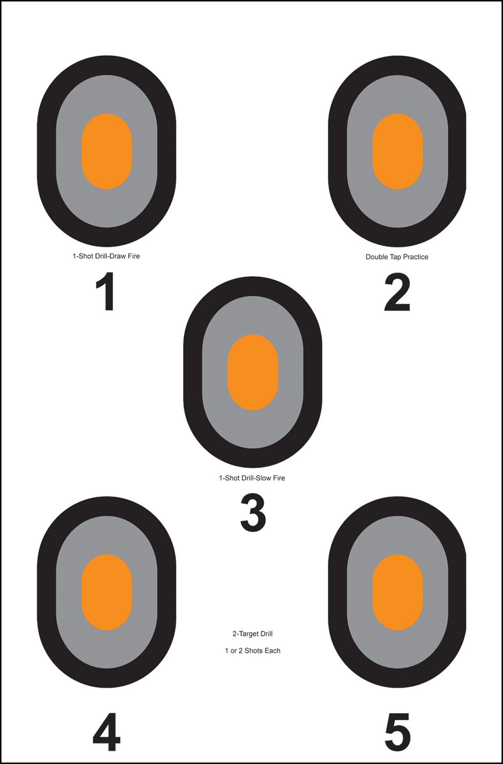 Action Target 530OC100 Bullseye  Bullseye Paper 23 x 35 Multi-Color 100 Per Box