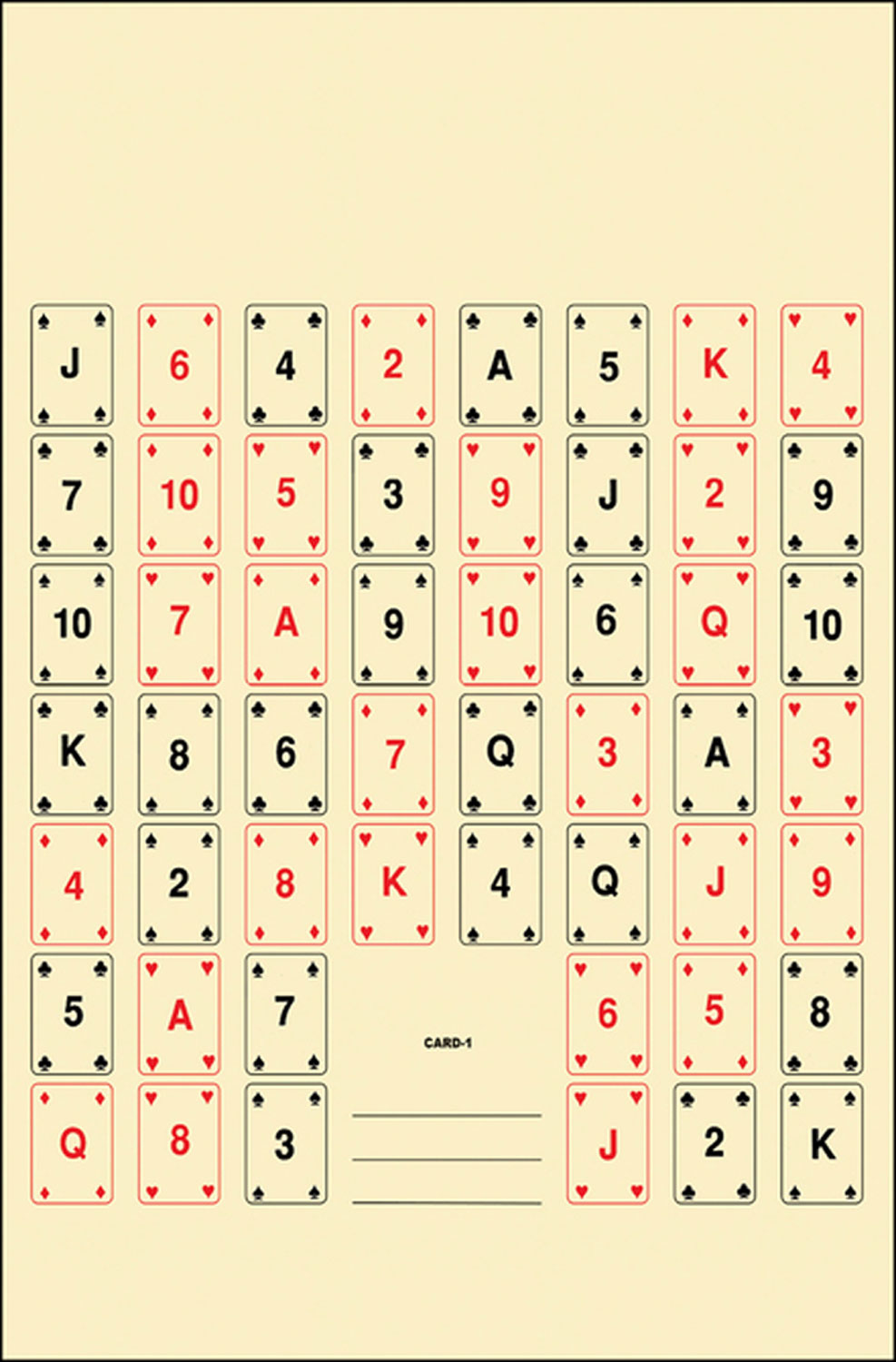 Action Target CARD1100 22.5"x24" Paper Playing Card Targets 100/Box - Action Target