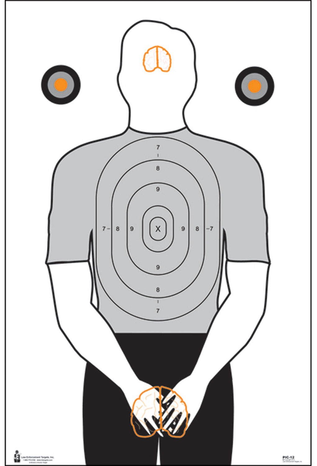 Action Target PIC12100 Entertainment Politically Incorrect Silhouette Paper Hanging 23 x 35 Black/Gray/White 100 Per Box