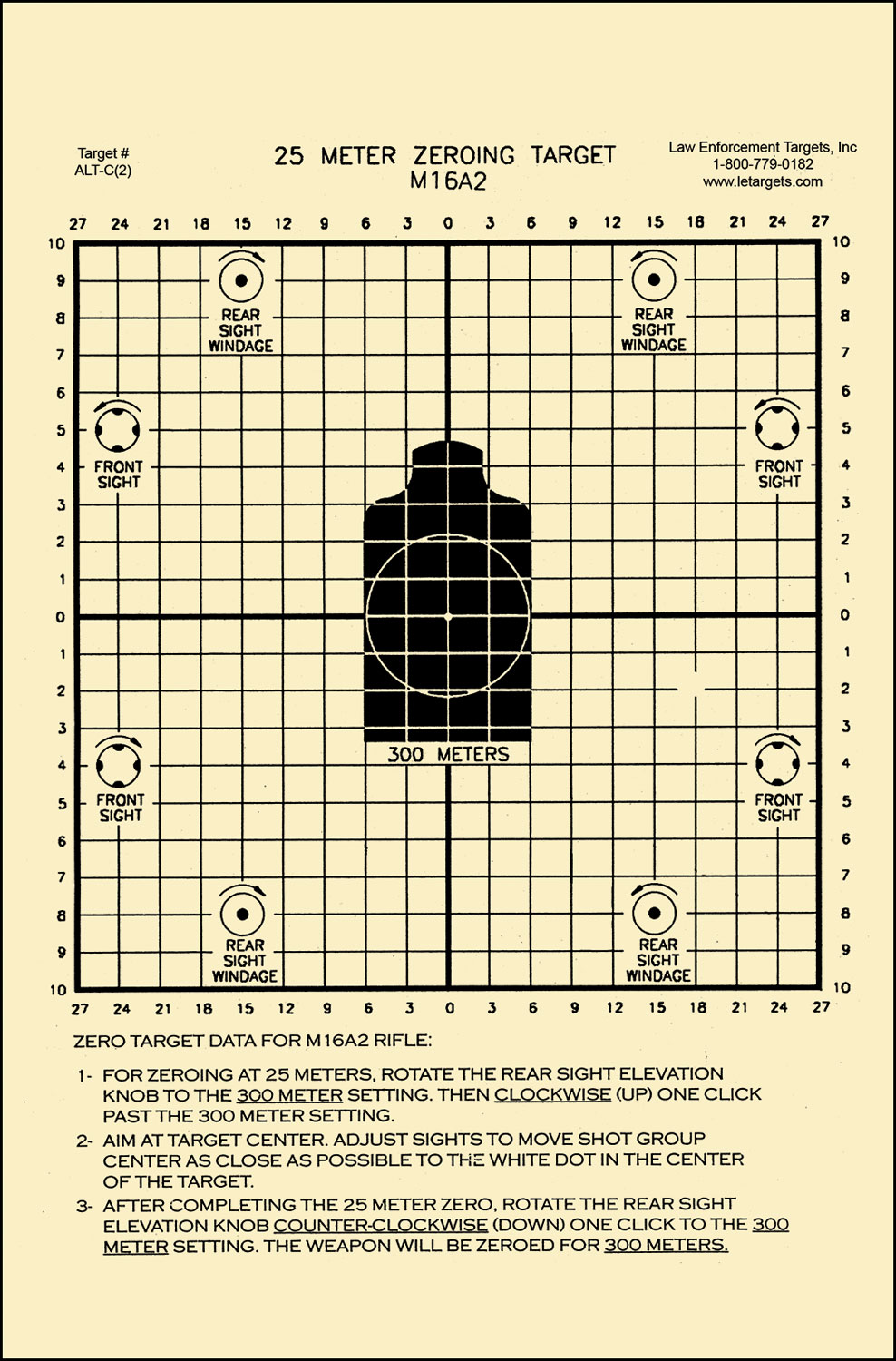 Action Target ALTC2100 Sighting Zeroing Center Mass Tagboard Hanging 25 Meters 8.75 x 11.50 Black/White 100 Per Box