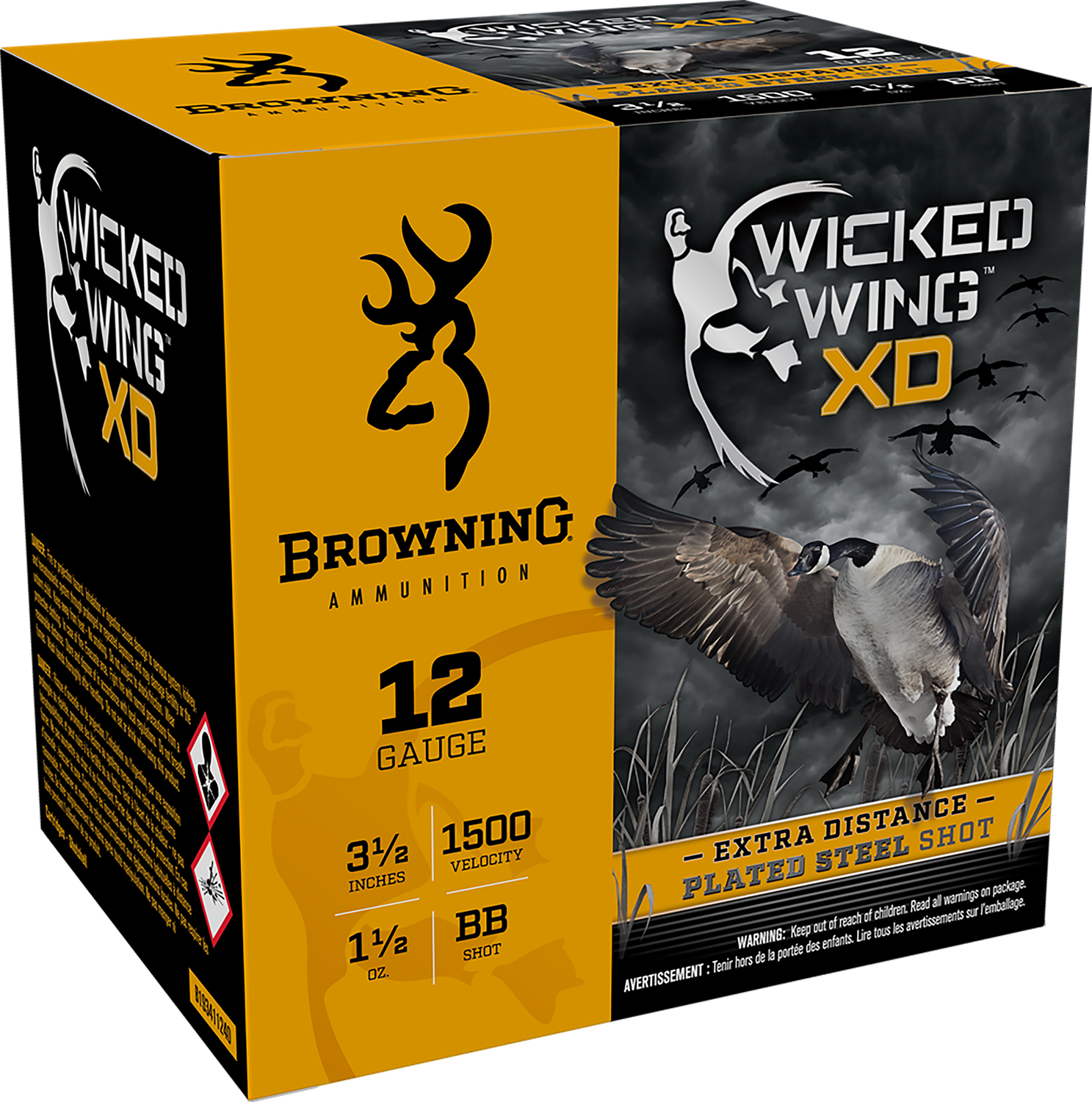 Browning Wicked Wing XD Extra Distance 12 Gauge 3.50" 1 1/2 oz 1500 fps BB Shot