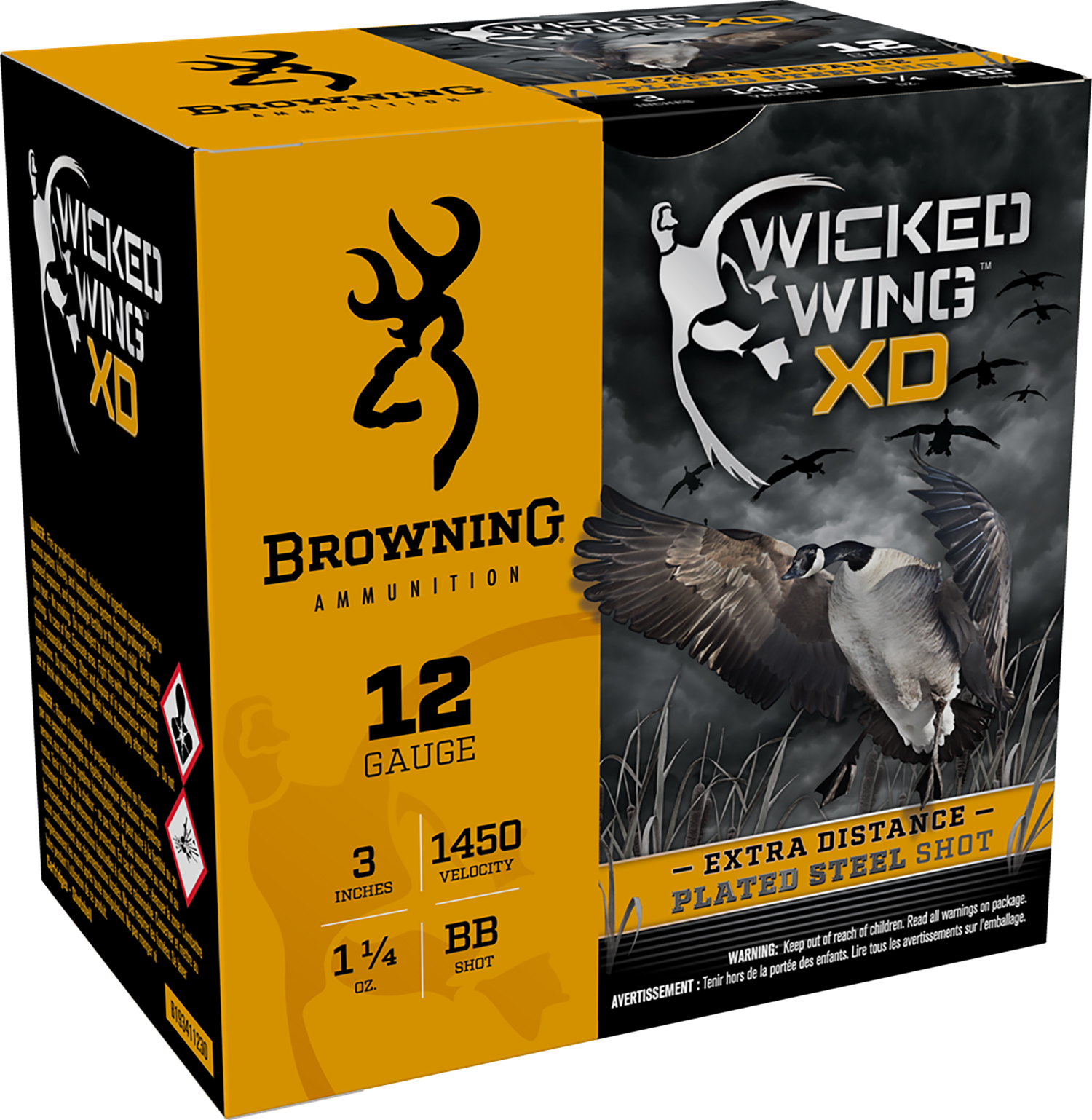 Browning Wicked Wing XD Extra Distance 12 Gauge 3" 1 1/4 oz 1450 fps BB Shot
