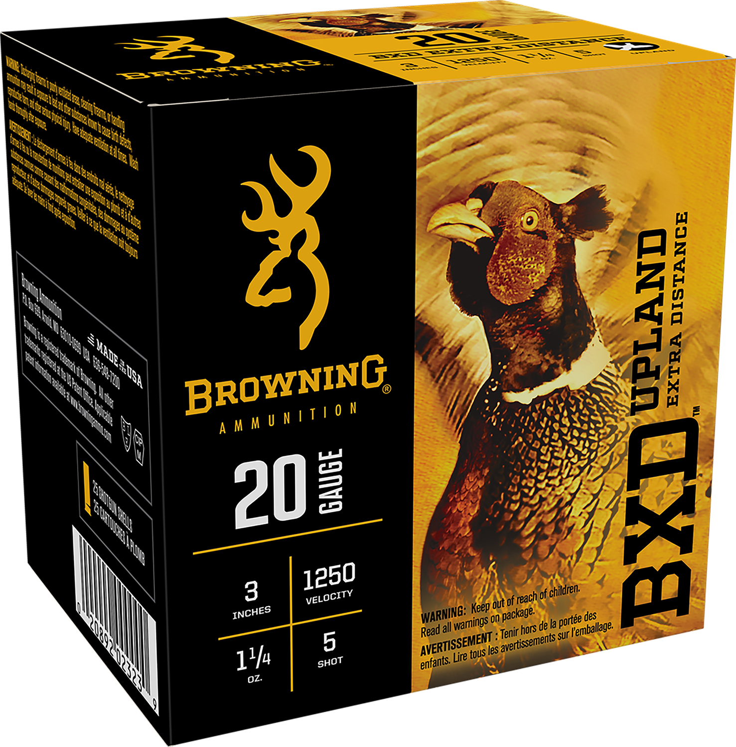 Browning Ammo B193512035 BXD Upland 20Gauge 3" 1 1/4Oz 5Shot 25 PER Box/10