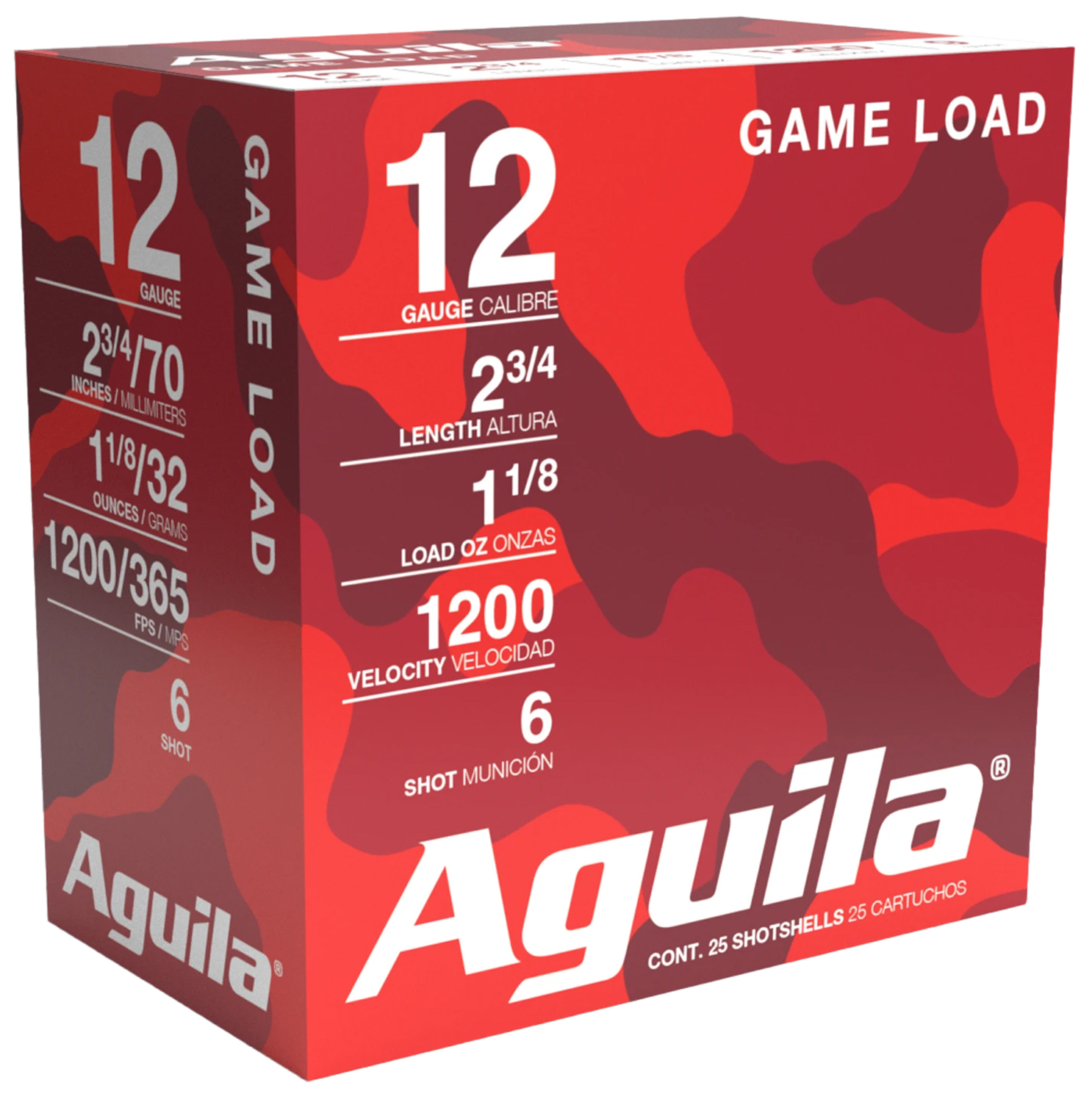 Aguila 1CHB1216 Birdshot Standard Velocity 12Gauge 2.75 1 1/8oz 6Shot 25 Per Box/10 Case