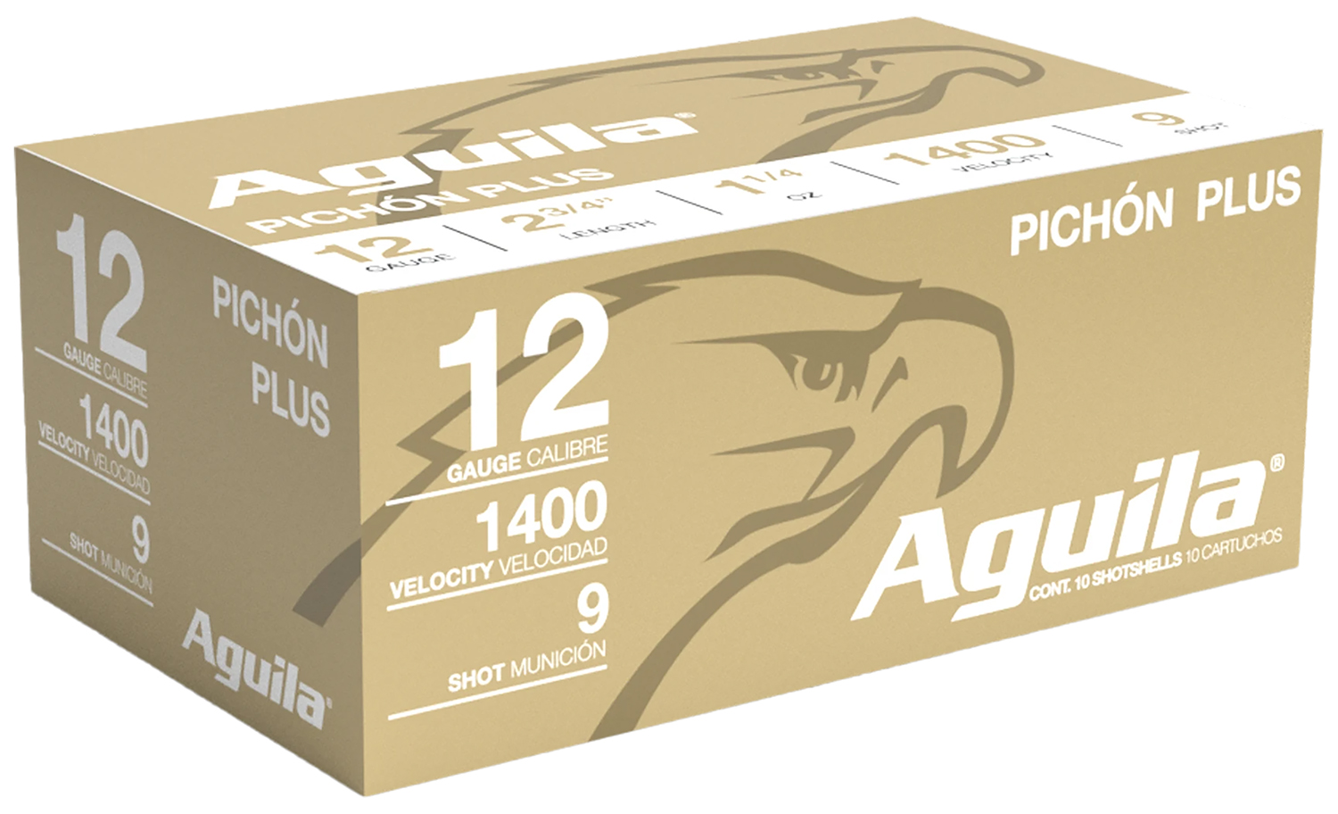 Aguila Pichon Plus Shotshell 12 ga 2-3/4 1-1/4oz 1400 fps #9 10/ct