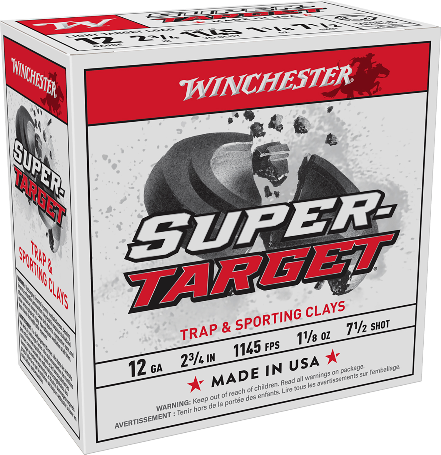 Winchester Ammo TRGT127 Super-Target Light Target 12Gauge 2.75 1 1/8oz 7.5Shot 25 Per Box/10 Case Winchester Ammo TRGT127 Super-Target Light Target 12Gauge 2.75 1 1/8oz 7.5Shot 25 Per Box/10 Case