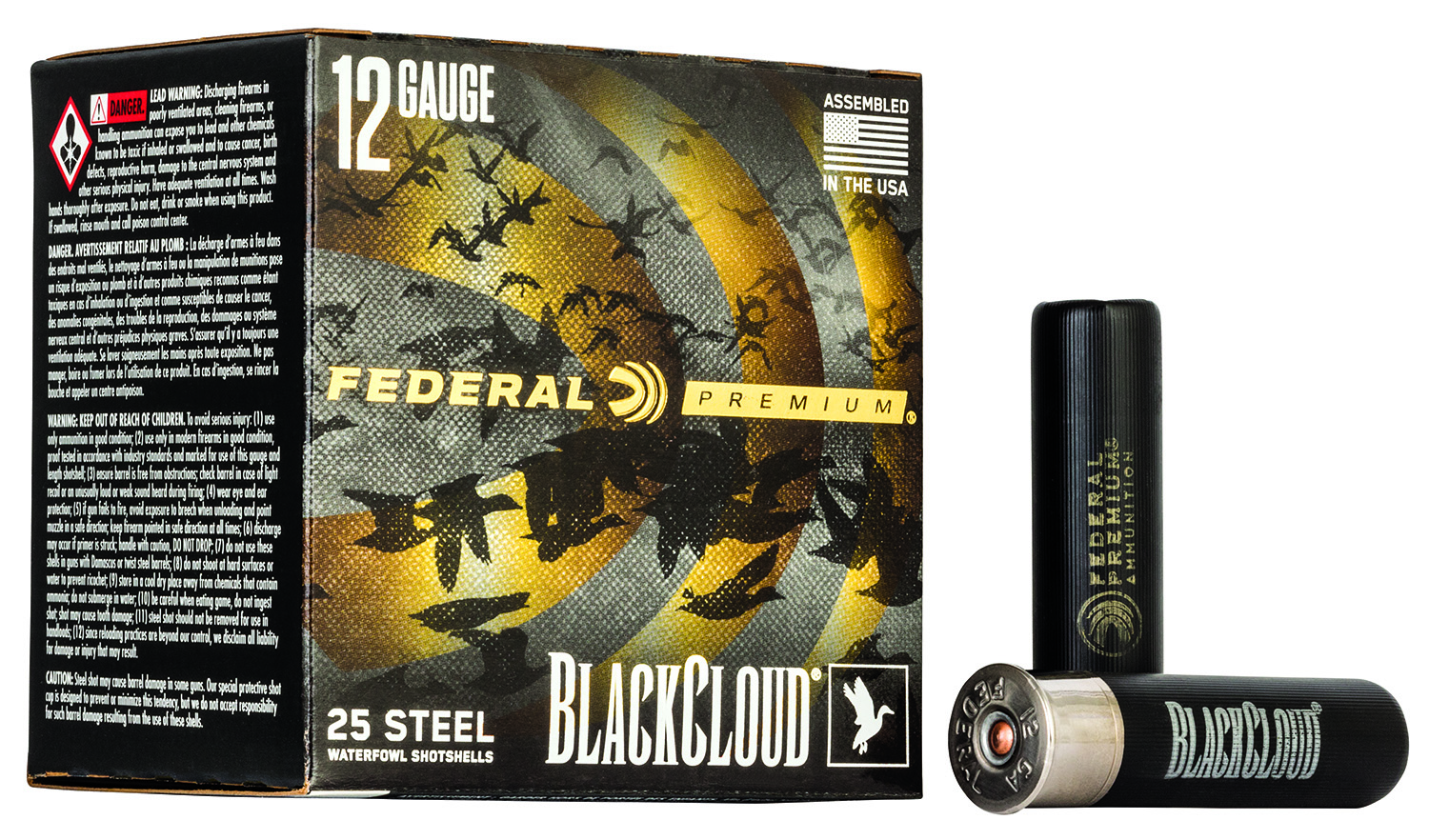 Federal PWBX134BB Black Cloud FS 12Gauge 3.50" 1 1/2oz BBShot 25 Per Box/10 Case