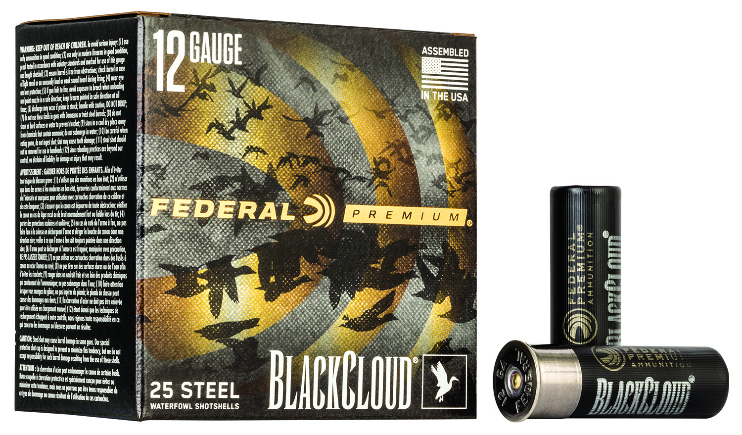 Federal PWBX1422 Black Cloud FS 12Gauge 3" 1 1/4oz 2Shot 25 Per Box/10 Case